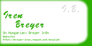 iren breyer business card